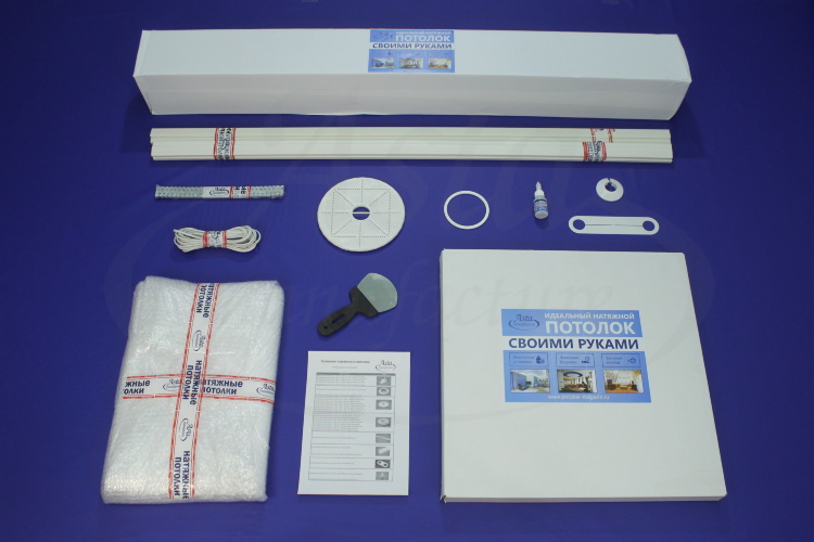 Натяжной потолок, комплект для помещения 4,9x5,0 м