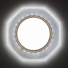 Светильник EKS Glamour GX53 встраиваемый с LED подсветкой, многоугольный белый